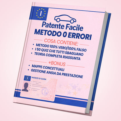 METODO 0 ERRORI | E-BOOK per Patente B
