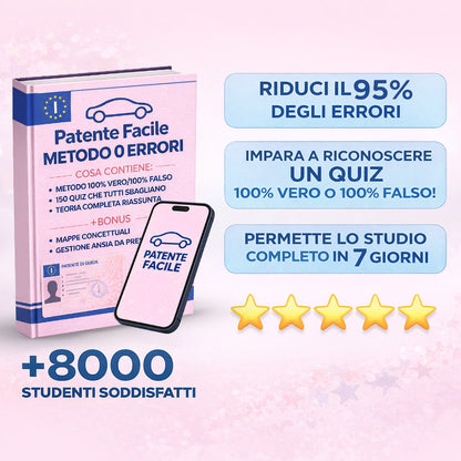 METODO 0 ERRORI | E-BOOK per Patente B